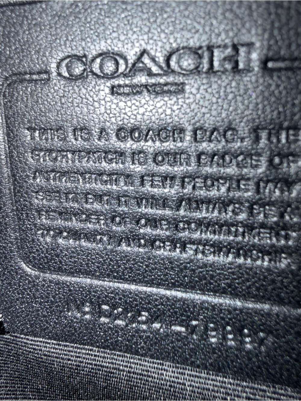 Coach Black Leather Bag with Gold-Tone Accents - Picture 3 of 3